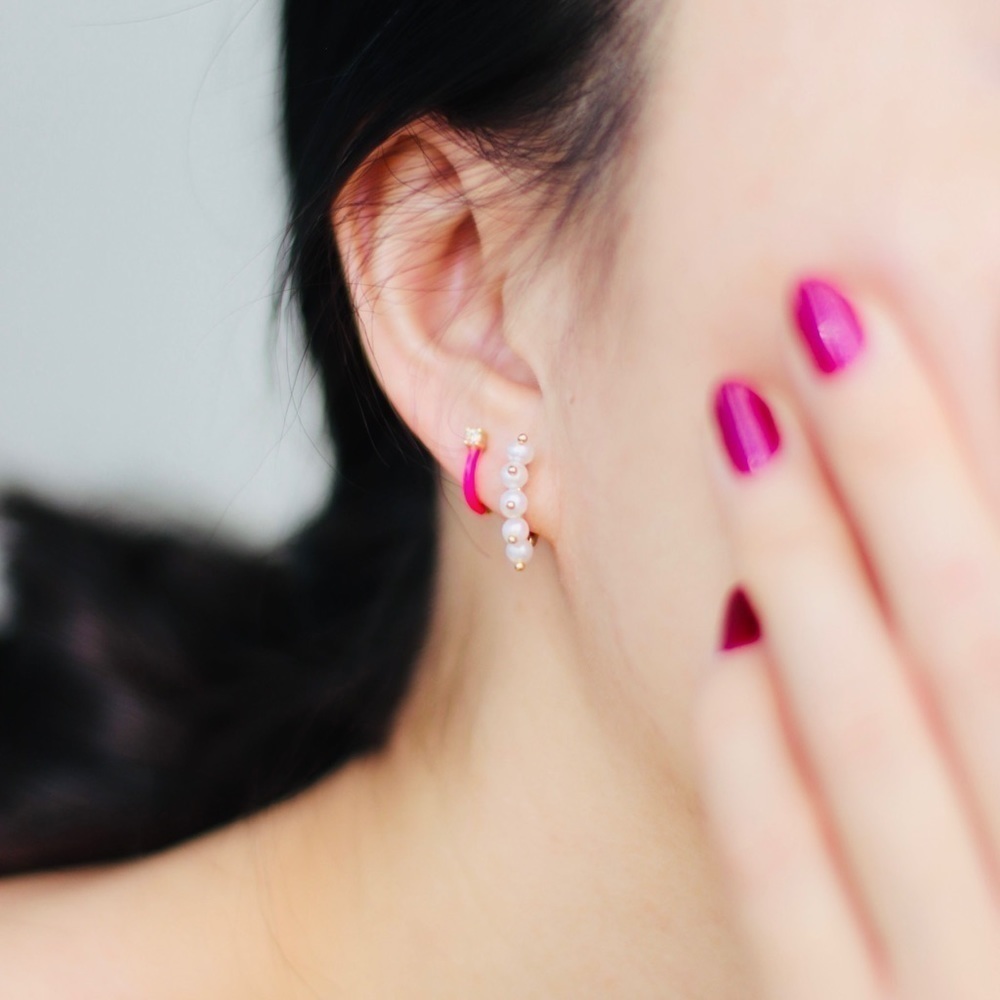 MABEL Hoop Crystal Huggies - Picture 3 of 8